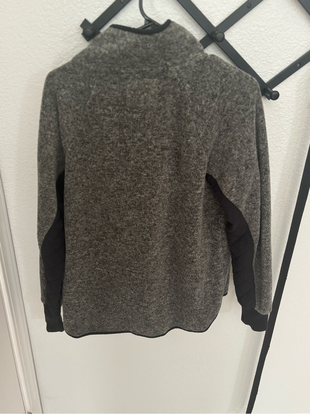 Abercrombie & Fitch Sherpa Quilted Snap Pullover Fleece Sweatshirt Medium - Picture 4 of 4